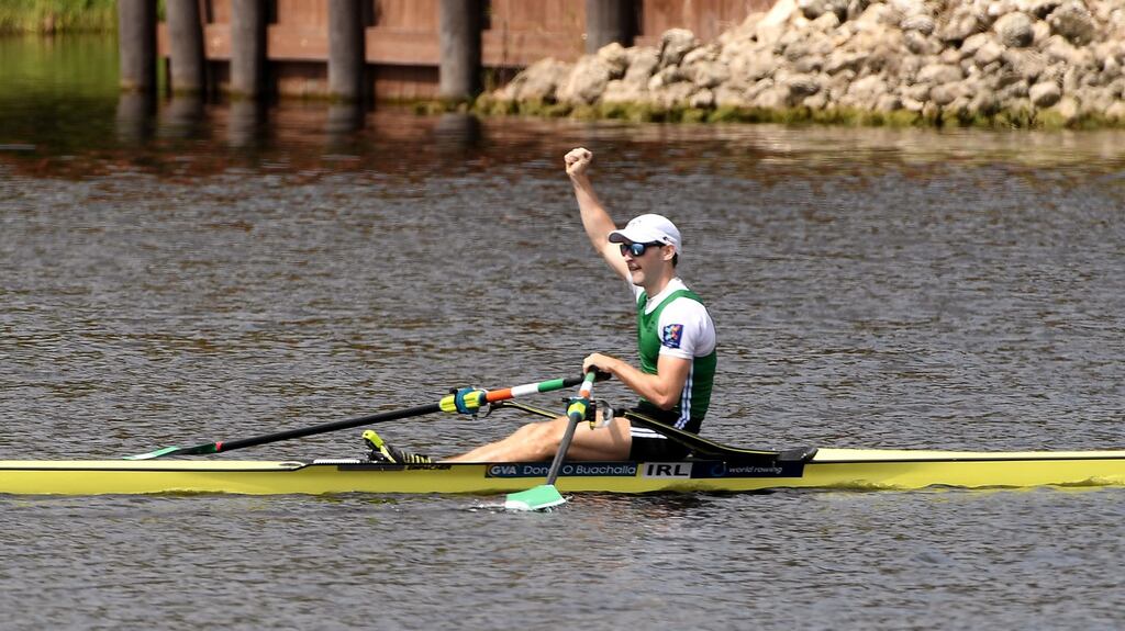 Paul O’Donovan has reached the final of the heavyweight single sculls in New Zealand. Photograph: Detlev Seyb/Inpho