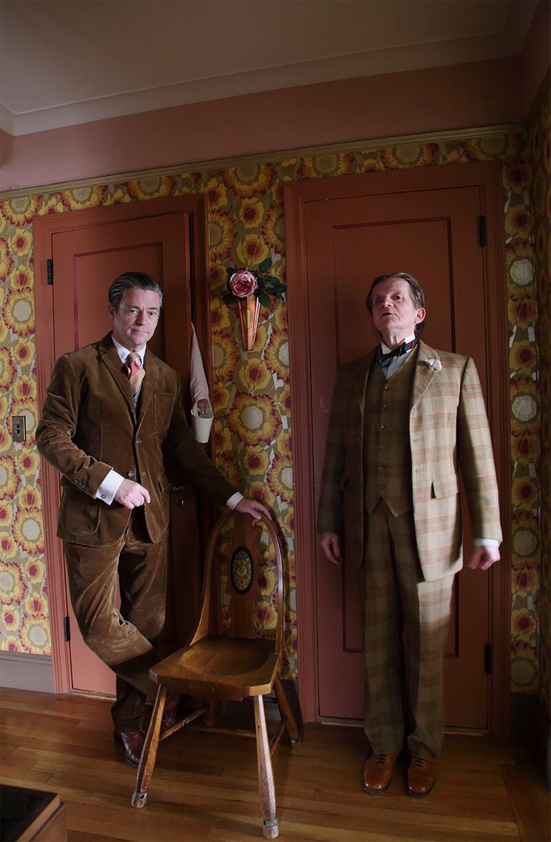 Peter McGough, left, and David McDermott in front of their studio in 2015