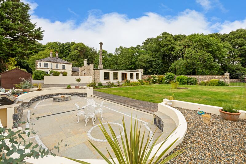 Gardens and rear view, with patio area