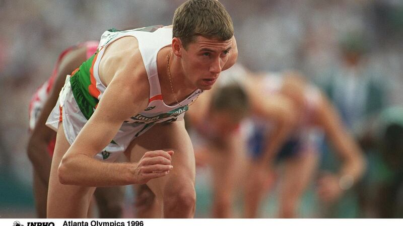 David Matthews running at the Atlanta Olympics in 1996. Photograph: Billy Stickland/Inpho