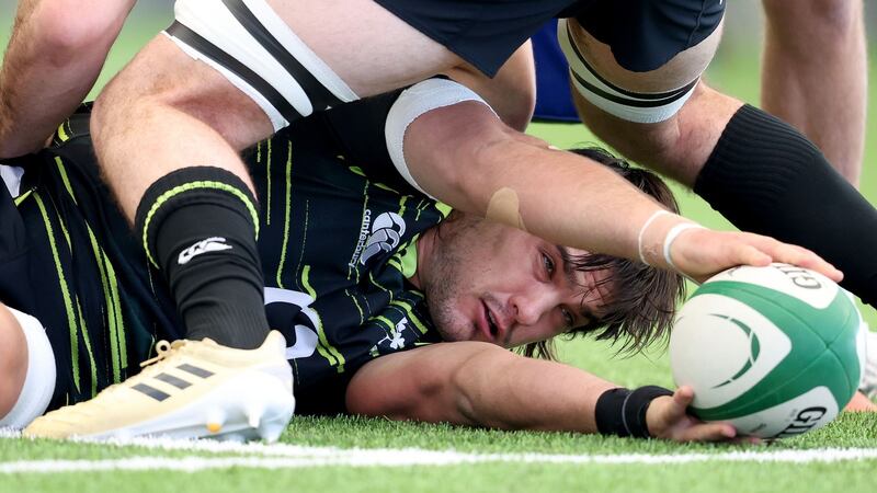 Quinn Roux put down a strong marker in the secondrow against Wales. Photograph: Dan Sheridan/Inpho