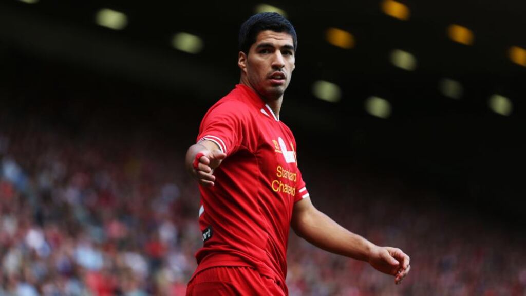 Liverpool striker Luis Suarez has claimed that he has an agreement in his contract allowing him to leave the club this summer. Photograph: Lynne Cameron/PA Wire