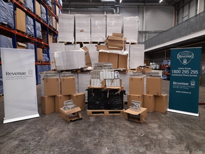 Revenue dismantle illicit cigarette factory in Dublin and discovered more than 1.4 tonnes of raw tobacco, all precursor components for the manufacture of cigarettes and approximately 758,000 illicit cigarettes branded 'Marlboro'