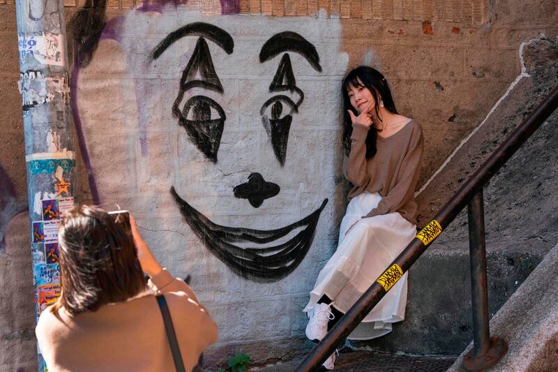 Tourists from all over the world have flocked to the steps since watching Joaquin Phoenix dancing in Joker. Photograph: Don Emmert/AFP via Getty