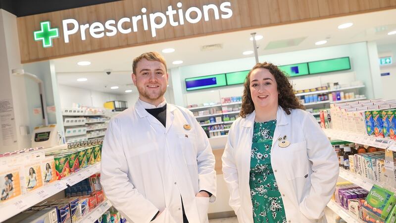 James Walsh and Michelle O'Hara photographed in the recently opened Boots Dawson Street store