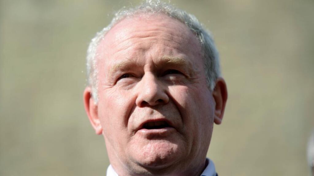 Deputy First Minister Martin McGuinness: Theresa Villiers making a “huge mistake” by her welfare threat. Photograph: Colm Lenaghan/Pacemaker