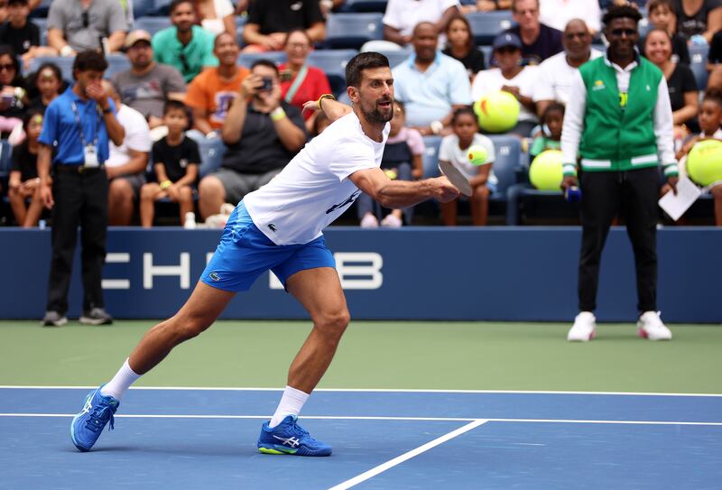 Novak Djokovic will return to competition at the US Open late on Monday night as he faces Alexandre Muller. File photograph: Getty Images