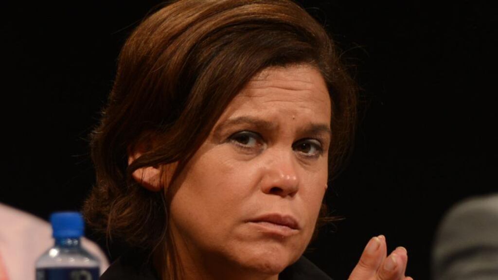 Sinn Féin deputy leader Mary Lou McDonald who said today elements within unionism had been calling for the arrest of Gerry Adams.Photograph: Alan Betson/The Irish Times