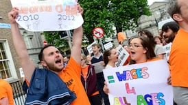 Hundred of teachers march over pay inequality