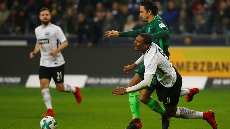 Dnaish midfielder Thomas Delaney in action for Werder Bremen. Photograph: Kai Pfaffenbach/Reuters