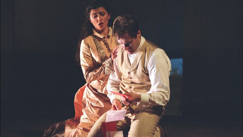 Giuseppina Piunti and Brandon Jovanovich in rehearsals for Sapho in 2001. Photograph: Derek Speirs