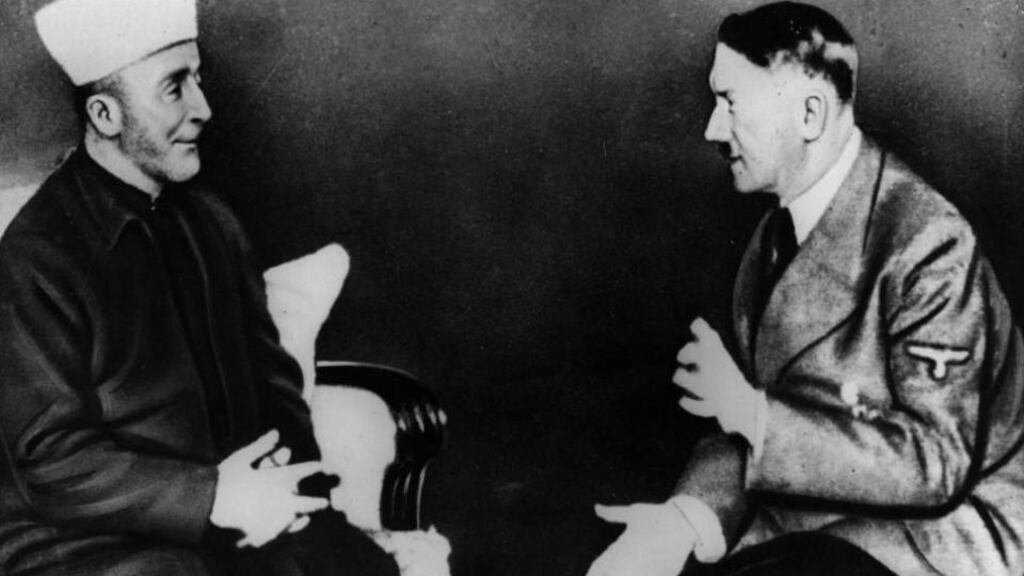 Adolf Hitler talking to Grand Mufti Haj Amin el Husseini in 1941. Photograph: Keystone/Getty Images
