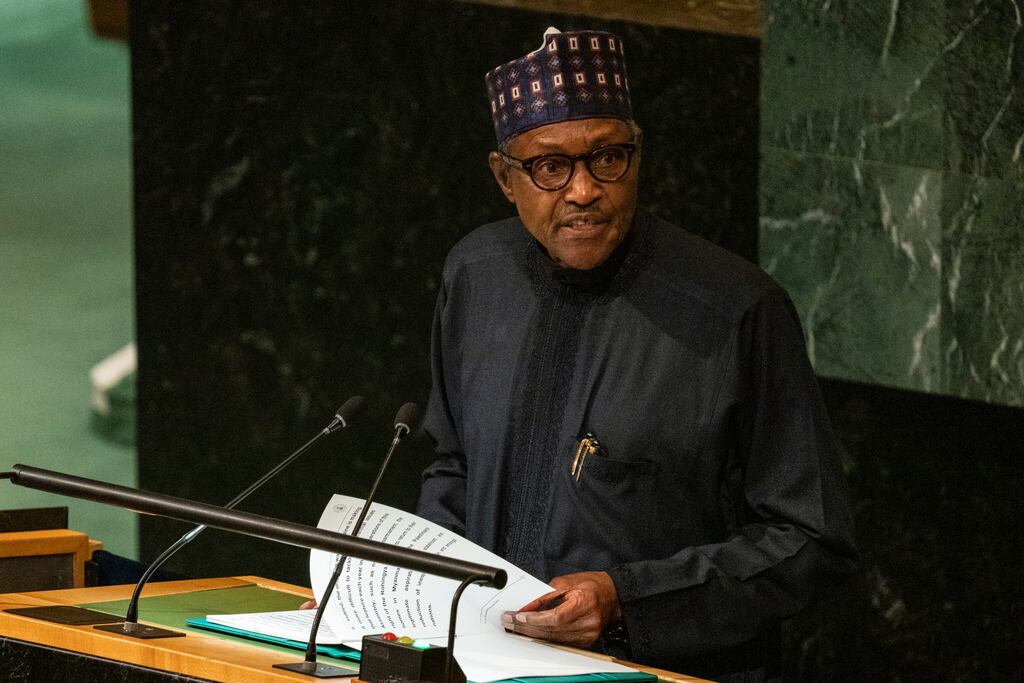 Nigeria's president, Muhammadu Buhari, has been in power since 2015. There are concerns that the election to replace him in February will distract from the violent situation in the country's northwest. Photograph: Haiyun Jiang/New York Times