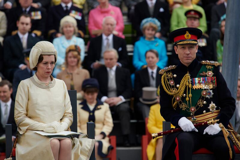 The Crown: Olivia Colman and Tobias Menzies as the older Queen Elizabeth and Prince Philip. Photograph: Sophie Mutevelian/Netflix
