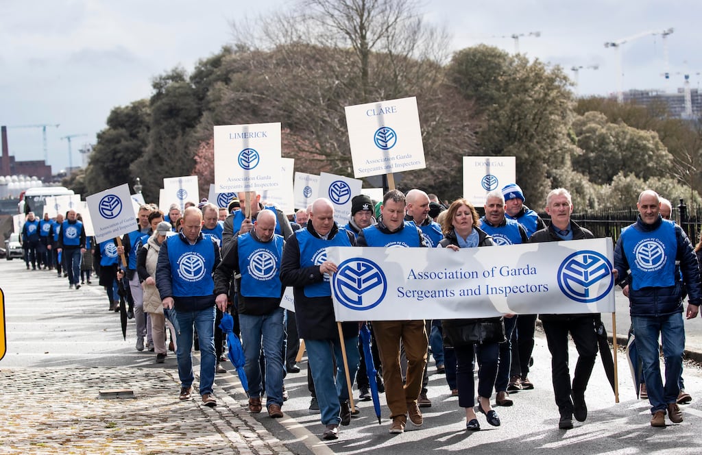 The Association of Garda Sergeants and Inspectors claims a proposed new roster will adversely impact on its members’ health, safety and family lives. Photograph: Colin Keegan/Collins