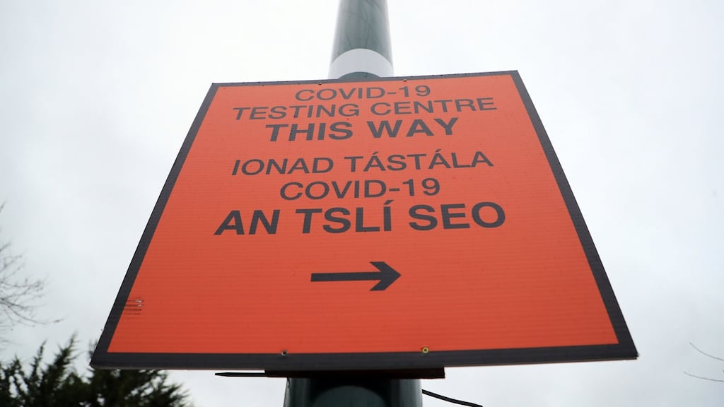The Covid-19 test facility at the Aviva Stadium in Dublin. Photograph: Nick Bradshaw/The Irish Times