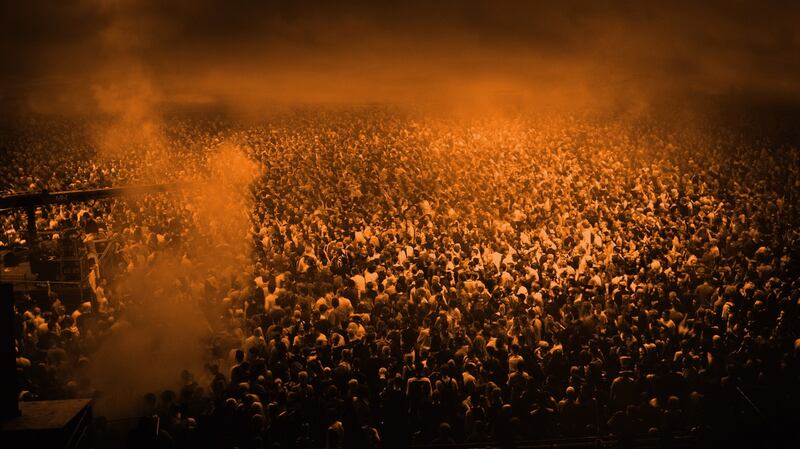Andreas Gursky’s landmark techno party images are featured at the exhibition