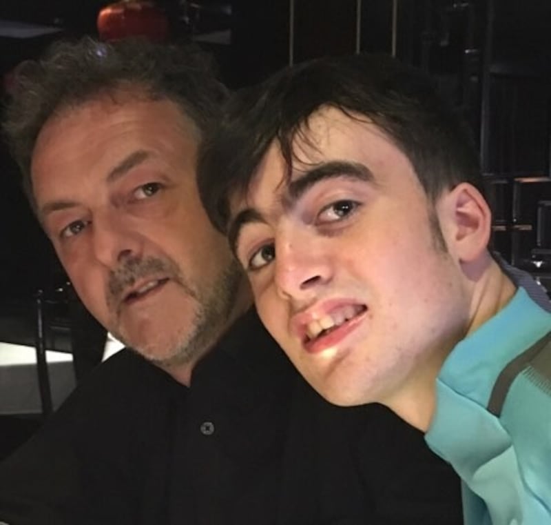 Brendan Hogan and his son Ben from Ballon, Co Carlow.