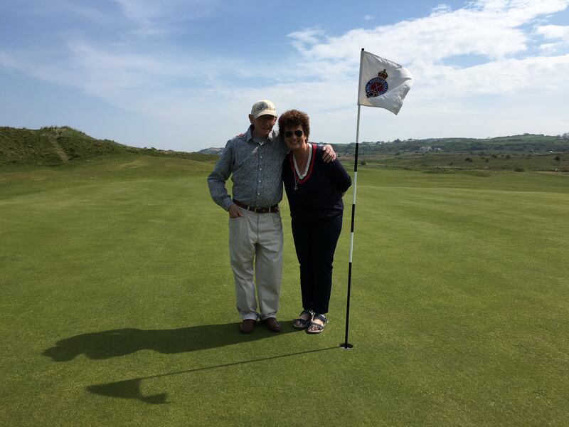 Anne Marie and her father Maurice McAleese at Royal Portrush