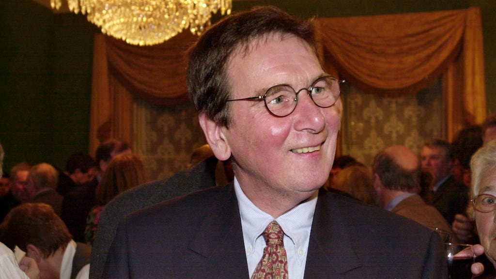 Homan Potterton at the launch of his book Rathcormick at the Shelbourne Hotel in 2001. Photograph: Brenda Fitzsimons