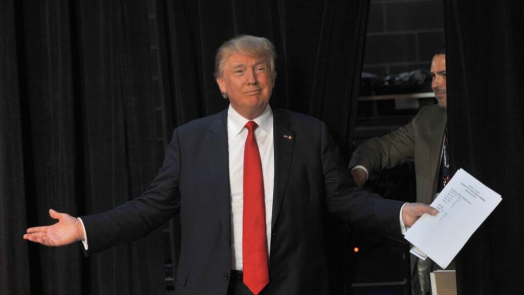 On his first trip to Ireland last year as owner of Doonbeg Golf Resort, Donald Trump promised an investment of €45 million. However, that spend won’t happen without the coastal protection plan getting the go-ahead. File photograph: Steve Pope/Getty Images