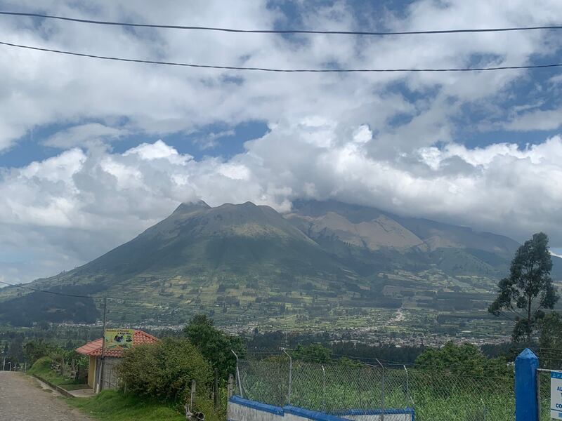 By the time I got to Otavalo, north of Quito, the volcanic Imbabura mountain – 4,609m – was almost wholly visible. Photograph: Peter Murtagh