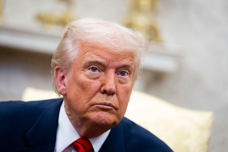 President Donald Trump: 'The Houthi attack on American vessels will not be tolerated. We will use overwhelming lethal force until we have achieved our objective.' Photograph: Doug Mills/The New York Times