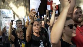 Tensions rise as Catalan separatists take to the streets