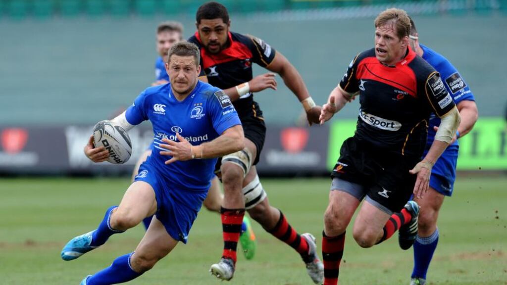 Leinster outhalf Jimmy Gopperth in possession during the Pro12 game against Dragons at Rodney Parade last weekend.  Photograph: Ian Cook/Inpho.