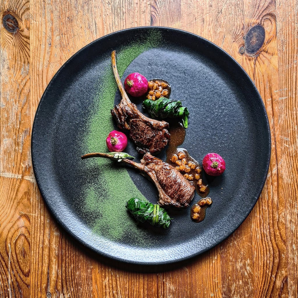 Lamb and wild garlic at the Old Couch Cafe