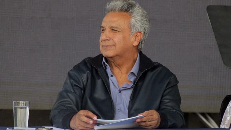 President of Ecuador Lenin Moreno in Latacunga, Ecuador. Photograph: Getty Images