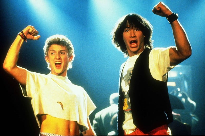 Bill & Ted’s Excellent Adventure: Alex Winter and Keanu Reeves in the debut film. Photograph: Orion Pictures