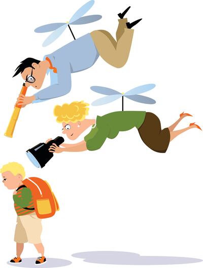 Helicopter parents are seldom far away from their child. Photograph: iStock