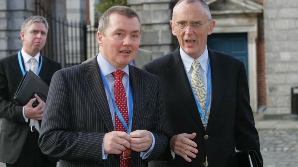 Willie Walsh, middle, chief executive of International Airlines Group. IAG owns British Airways and Spain’s Iberia and Vueling. Photograph : Matt Kavanagh / The Irish Times
