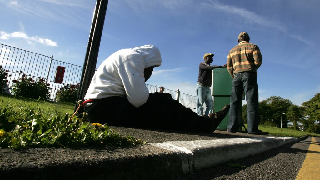 Immigrants outside Mosney in 2010. Photograph: Cyril Byrne/The Irish Times