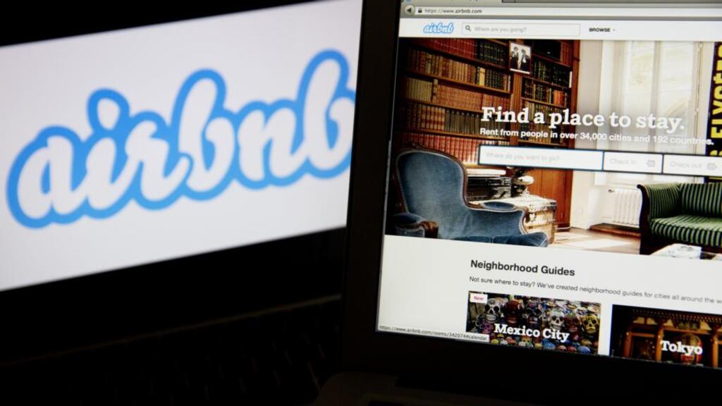 Airbnb: the company is opposing a bid to limit short-term rentals, brought by affordable housing advocates fed up with San Francisco’s housing stock being used as rentals for tourists while residents face skyrocketing rents and evictions. Photograph: Andrew Harrer/Bloomberg via Getty Images