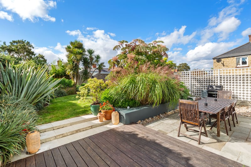 Back garden with deck and patio