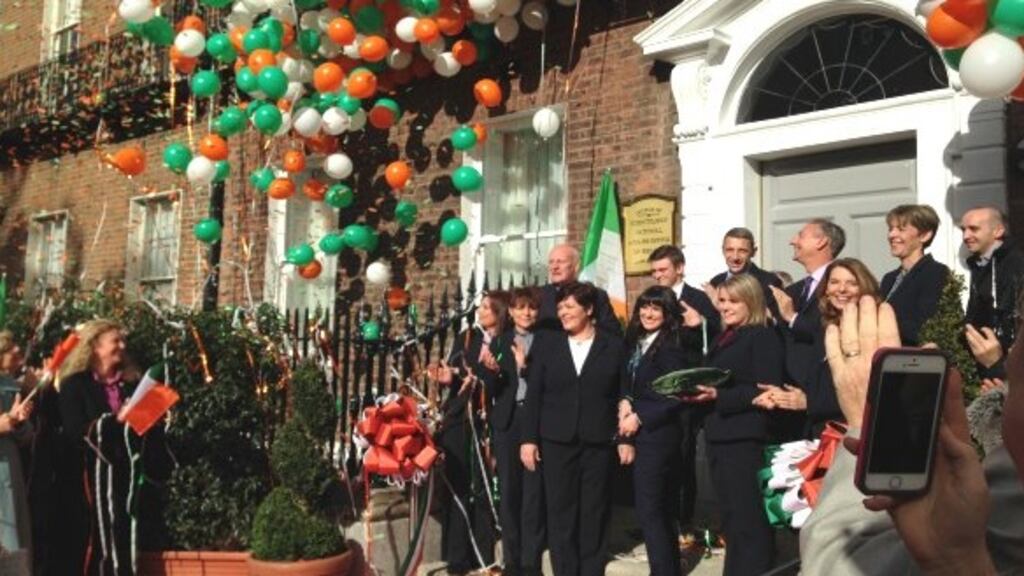 The Church of Scientology opening it National Affairs Office on Dublin’s Merrion Square on Saturday. Photograph: Emer Sugrue/The Irish Times