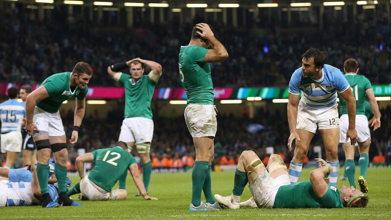 Ireland’s quarter-final loss to Argentina will always be filed under ‘what if?’.  Photograph: Billy Stickland/Inpho