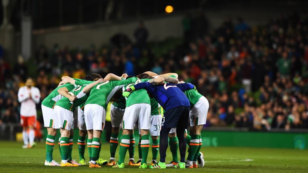 The Irish squad contains a number of players born in the United Kingdom. Photograph: Getty Images