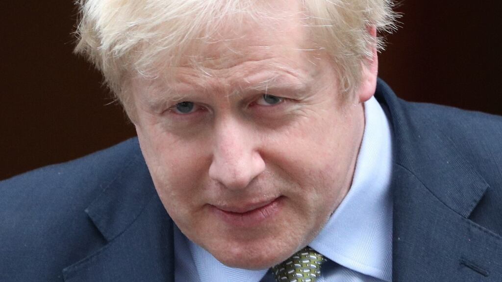 British prime minister Boris Johnson leaves Downing Street for Buckingham Palace on Friday morning where he is expected to see Queen Elizabeth II and be invited to form a Government. Photograph: PA