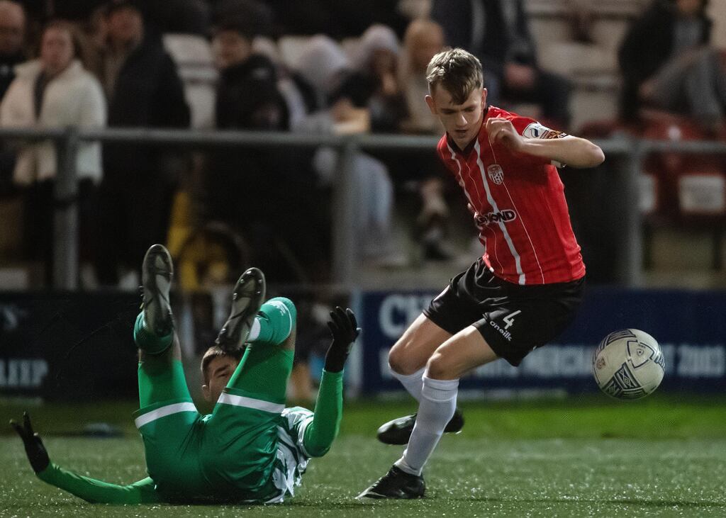 Ciaron Harkin: the Derry City midfielder has suffered a second ACL injury having spent the last seven months out due to the same issue. Photograph: Evan Logan/Inpho