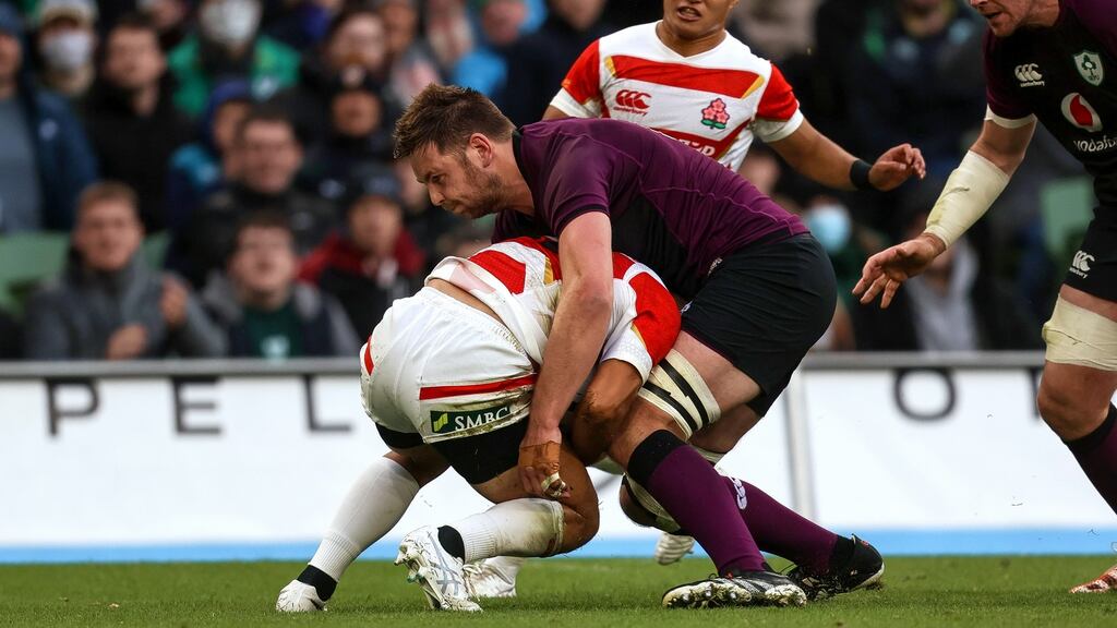 Iain Henderson looks set for a recall to Ireland’s starting XV. Photograph: Gary Carr/Inpho