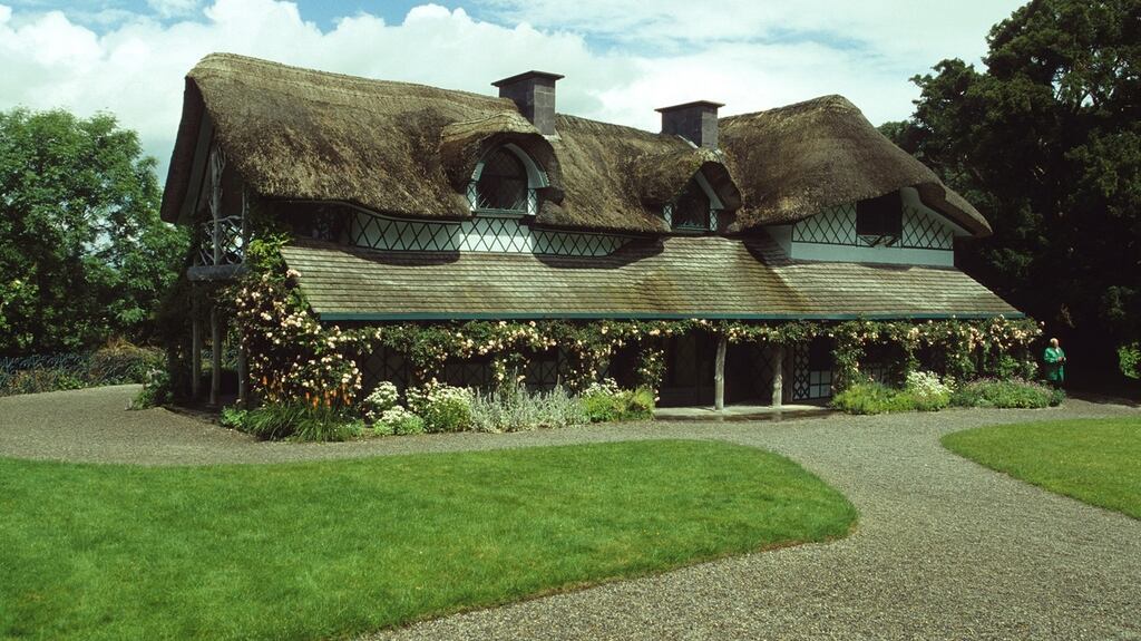The Swiss Cottage outside Cahir, Co Tipperary, is a fairy-book cottage orné with a curving thatched roof, ideal for a family excursion.