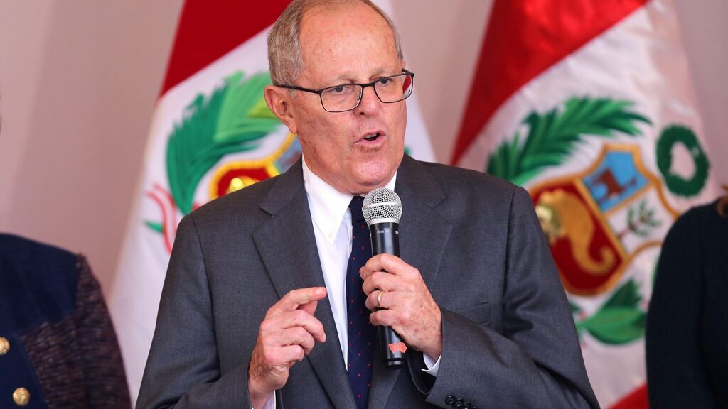 Pedro Pablo Kuczynski has claimed victory in Peru’s presidential election. Photograph: EPA/Ernesto Aria