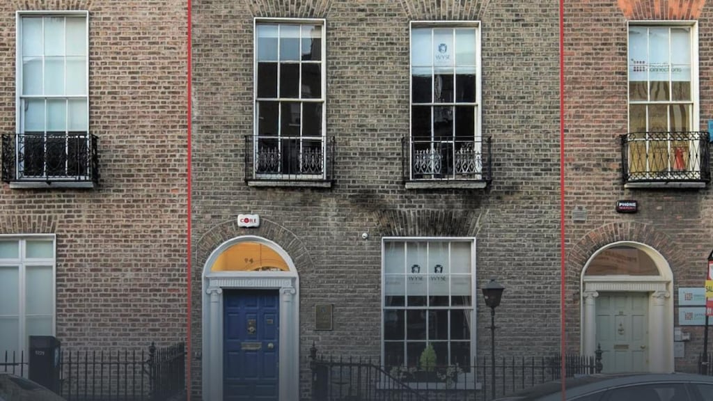 94 Lower Baggot Street comprises a four-storey over-basement level, terraced Georgian building in full office use of 272sq m, and a modern three-storey mews of 96sq m.