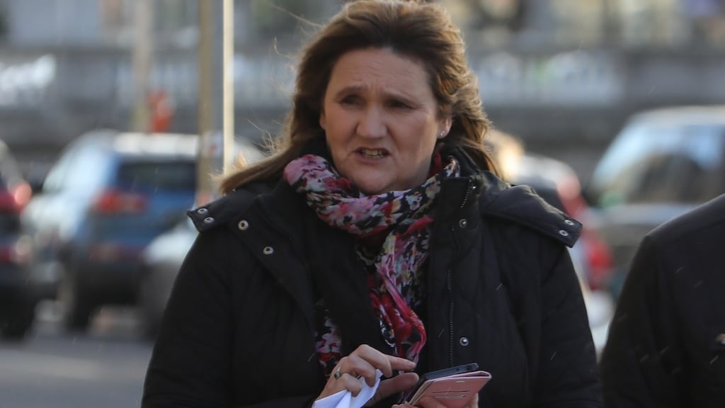 Lisa Albery, of Shanbally, Moycarkey, Co Tipperary, leaving the Four Courts on Friday after she settled her High Court action. Photograph: Collins Courts