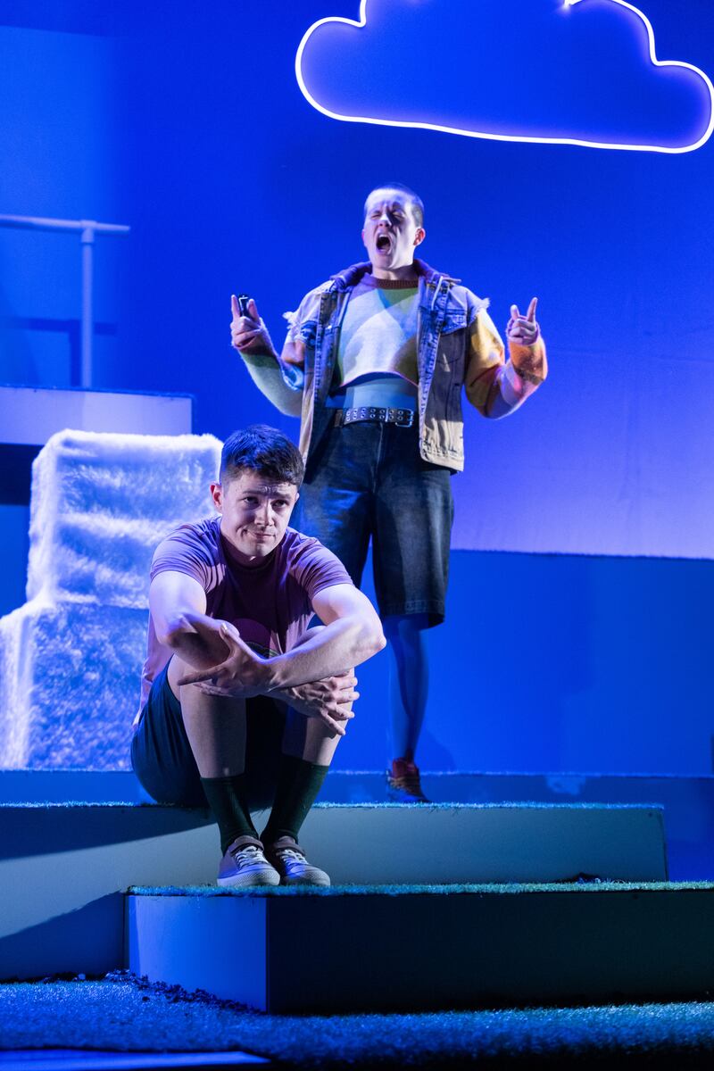 Stephen O’Leary and Orla Scally in The Summer I Robbed A Bank. Photograph: Darragh Kane