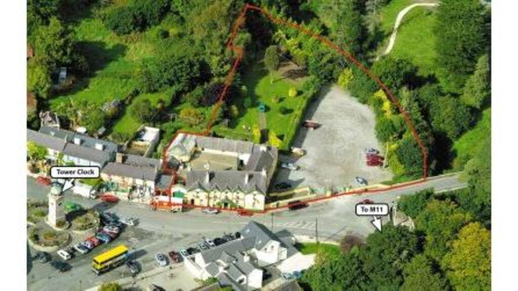 The site of the Powerscourt Arms Hotel in Enniskerry Village.