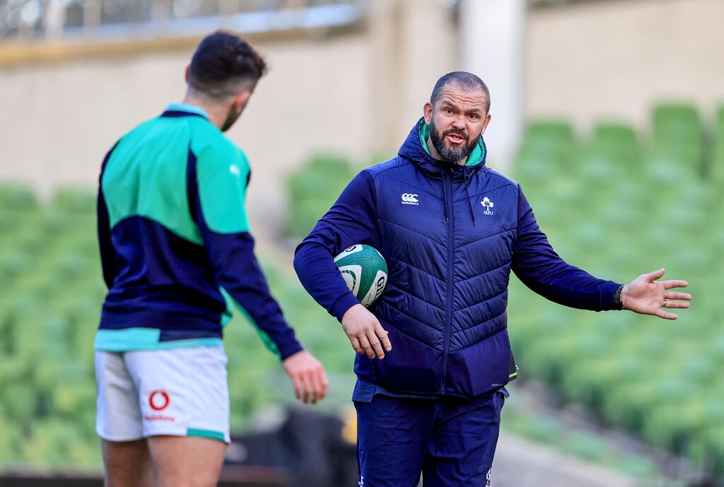 Andy Farrell has made sure players know where they stand ahead of a crucial chance to impress with the provinces in Europe. Photograph: Dan Sheridan/Inpho